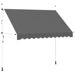 Berkfield Home Manual Retractable Awning 300 cm Anthracite in Dark Grey - thumbnail 3
