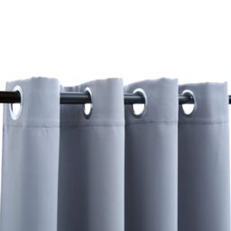 Berkfield Home Blackout Curtains with Metal Rings 2 pcs Grey 140x175 cm - thumbnail 3