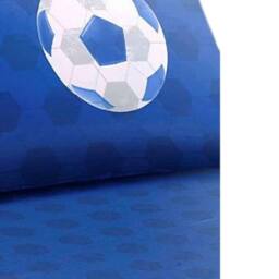 Floso Football Fitted Sheet Set in Blue - Size: Single - thumbnail 2