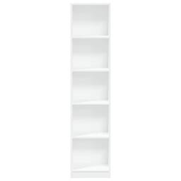 Berkfield Home Bookcase White 40x24x176 cm Engineered Wood - Size: 40 x 24 x 176 cm - thumbnail 4