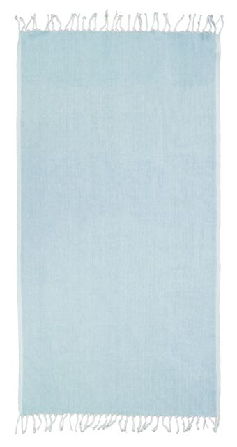 Orsina Poppy Red Hammam Towel, 100% Cotton Quick Dry Towel With Woven Texture, Lightweight Throw Blanket in Blue - image 1