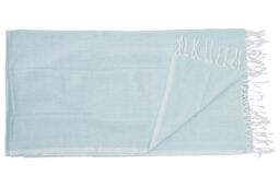 Orsina Poppy Red Hammam Towel, 100% Cotton Quick Dry Towel With Woven Texture, Lightweight Throw Blanket in Blue - thumbnail 2