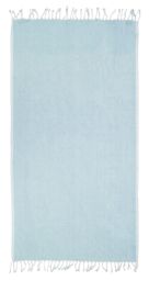 Orsina Poppy Red Hammam Towel, 100% Cotton Quick Dry Towel With Woven Texture, Lightweight Throw Blanket in Blue
