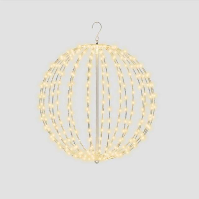 Pegdev Enchanting Pre Lit 40cm LED Sphere 256 Warm White Micro LEDs 5m Lead Timer - image 1