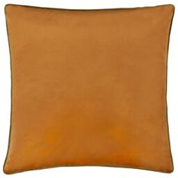 Furn Meridian Velvet Piped Cushion in Tan - Size: 55 cm x 55 cm