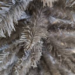 Samuel Alexander 244cm / 8ft Wrapped Pencil Pine Grey Christmas Tree with 460 Tips - thumbnail 4