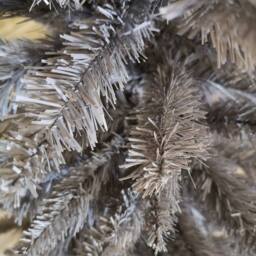 Samuel Alexander 244cm / 8ft Wrapped Pencil Pine Grey Christmas Tree with 460 Tips - thumbnail 6