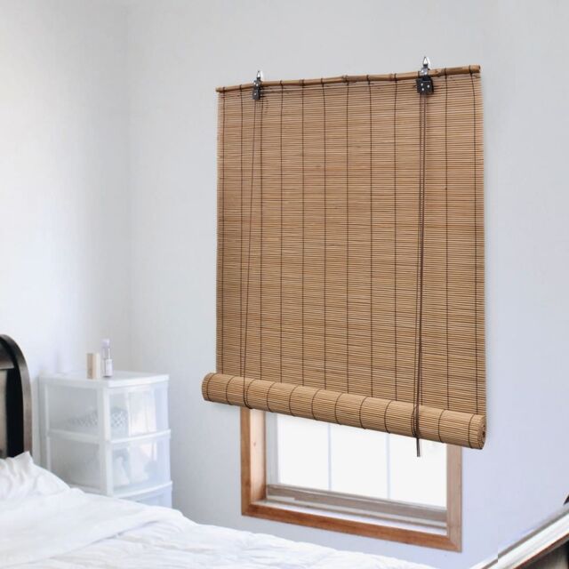 Berkfield Home Roller Blind Bamboo 140x220 cm Brown - image 1
