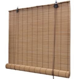 Berkfield Home Roller Blind Bamboo 140x220 cm Brown - thumbnail 2