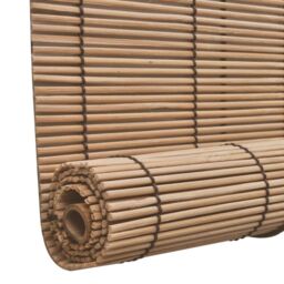 Berkfield Home Roller Blind Bamboo 140x220 cm Brown - thumbnail 5
