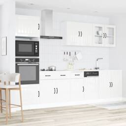 Berkfield Home 7 Piece Kitchen Cabinet Set Kalmar High Gloss White Engineered Wood - thumbnail 3