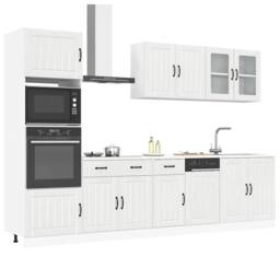 Berkfield Home 7 Piece Kitchen Cabinet Set Kalmar High Gloss White Engineered Wood - thumbnail 2