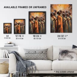 "Artery8 African Country Gospel Choir Music Artwork Unframed Wall Art Print Poster Home Decor Premium - Size: W12"" x H16""" - thumbnail 3