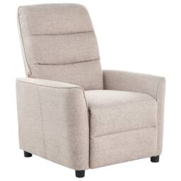 Wyld and Coco Heritage Home Manual Recliner Chair Beige Fabric Retro Armchair - thumbnail 4