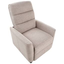 Wyld and Coco Heritage Home Manual Recliner Chair Beige Fabric Retro Armchair - thumbnail 7