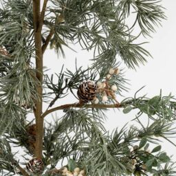 Scottish Everlastings Ltd 60cm Natural Feel Tree with lights & green velvet base - thumbnail 3
