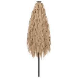 Berkfield Home Durable Garden Parasol with Steel Pole Brown 223x223x213 cm in Light Tan - Size: 223 x 223 x 213 cm - thumbnail 6