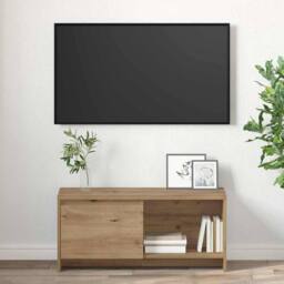 Berkfield Home TV Stand Artisan oak Engineered Wood - thumbnail 4