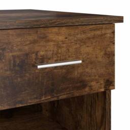 Berkfield Home Modern Desk with Storage Smoked Oak 90x49.5x75 cm Engineered wood - thumbnail 9