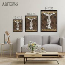 "Artery8 Ulcerated Hand Painting Richard Roland Holst Framed Canvas Wall Art in Brown - Size: W12"" x H16""" - thumbnail 4