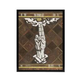 "Artery8 Ulcerated Hand Painting Richard Roland Holst Framed Canvas Wall Art in Brown - Size: W12"" x H16""" - thumbnail 1