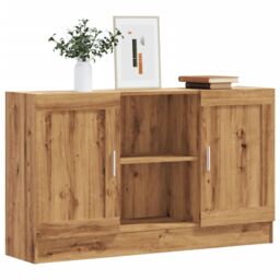 Berkfield Home Sideboard Artisan Oak 120x30.5x70 cm Engineered Wood in Brown - thumbnail 1