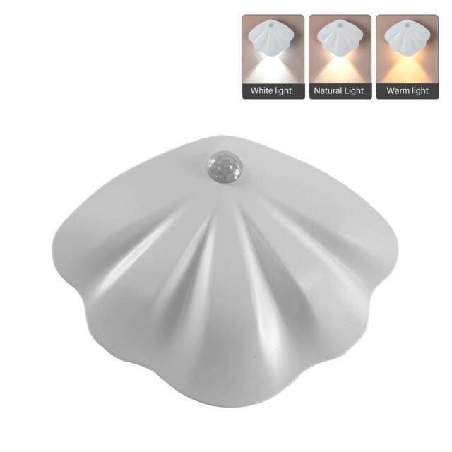 INMTFEI White Rechargeable Motion Sensor Wall Light Dimmable Shell Lamp - image 1