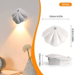 INMTFEI White Rechargeable Motion Sensor Wall Light Dimmable Shell Lamp - thumbnail 7