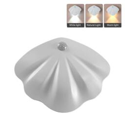 INMTFEI White Rechargeable Motion Sensor Wall Light Dimmable Shell Lamp - thumbnail 1