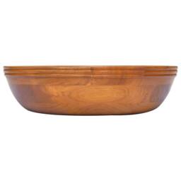Berkfield Home Basin Solid Teak Wood Œ¶40x10 cm in Brown - Size: 40x10 cm
