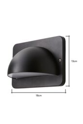 BHS Lighting Jude Outdoor Wall Light in Black - thumbnail 5
