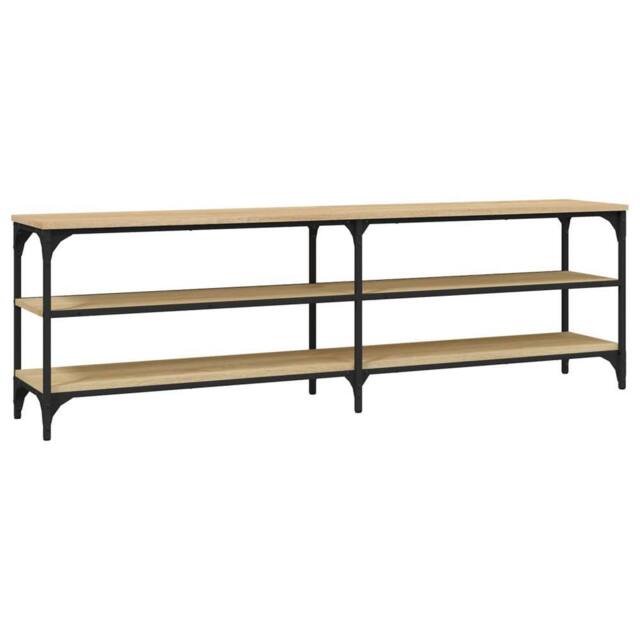 Berkfield Home TV Cabinet Sonoma Oak 160x30x50 cm Engineered Wood in Brown - Size: 160 x 30 x 50 cm - image 1