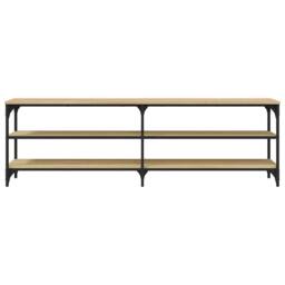 Berkfield Home TV Cabinet Sonoma Oak 160x30x50 cm Engineered Wood in Brown - Size: 160 x 30 x 50 cm - thumbnail 5