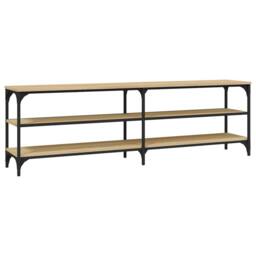 Berkfield Home TV Cabinet Sonoma Oak 160x30x50 cm Engineered Wood in Brown - Size: 160 x 30 x 50 cm - thumbnail 1