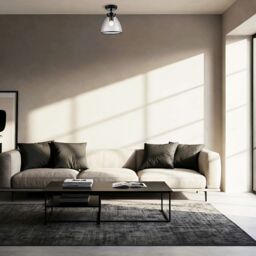 Happy Homewares Industrial Style Ceiling Lamp Fitting with Transparent Glass Shade in Black - thumbnail 6