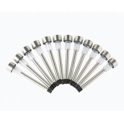 Gainsborough Set of 12 Stainless Steel Solar Garden Multi Coloured Lights - thumbnail 3