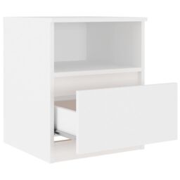 Berkfield Home Bed Cabinets 2 pcs White 40x40x50 cm Engineered Wood - Size: 40 x 40 x 50 cm - thumbnail 6