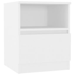 Berkfield Home Bed Cabinets 2 pcs White 40x40x50 cm Engineered Wood - Size: 40 x 40 x 50 cm - thumbnail 3
