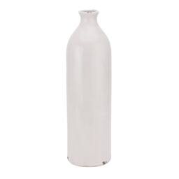 Wyld Haus Sagebloom White Crackle Glazed Ceramic Bottle Vase - thumbnail 2