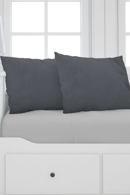 Neel Blue Crushed Velvet Cushion Covers, Set of 2, 45cm x45cm in Dark Grey - Size: 45 cm x45 cm - image 1