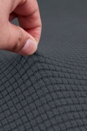 Neel Blue Crushed Velvet Cushion Covers, Set of 2, 45cm x45cm in Dark Grey - Size: 45 cm x45 cm - thumbnail 3