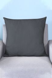 Neel Blue Crushed Velvet Cushion Covers, Set of 2, 45cm x45cm in Dark Grey - Size: 45 cm x45 cm - thumbnail 5