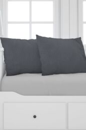 Neel Blue Crushed Velvet Cushion Covers, Set of 2, 45cm x45cm in Dark Grey - Size: 45 cm x45 cm - thumbnail 1