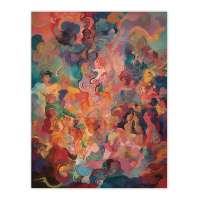 "Artery8 The Hedonism Rainbow By Susan Dumont Flowing Abstract Pastels Large Wall Art Poster Print Thick Paper 18X24 Inch - Size: W18"" x H24""" - image 1