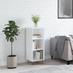 Berkfield Home Sideboard High Gloss White 34.5x32.5x90 cm Engineered Wood - thumbnail 1