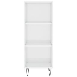 Berkfield Home Sideboard High Gloss White 34.5x32.5x90 cm Engineered Wood - thumbnail 4
