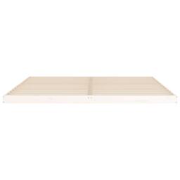 Berkfield Home Beautiful Bed Frame without Mattress White 200x200 cm Solid Wood Pine - thumbnail 5