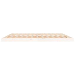 Berkfield Home Beautiful Bed Frame without Mattress White 200x200 cm Solid Wood Pine - thumbnail 6