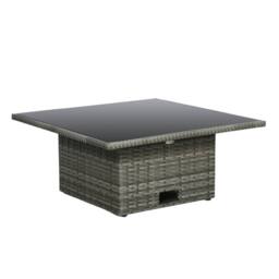 Home Garden Direct St. Tropez - Garden Corner Sofa with Rising Table - Grey Rattan Furniture Set - thumbnail 4