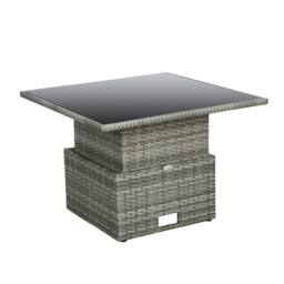 Home Garden Direct St. Tropez - Garden Corner Sofa with Rising Table - Grey Rattan Furniture Set - thumbnail 5